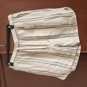 Terra & Sky Draw String Linen Blend Shorts SZ 0X/14W. NWT